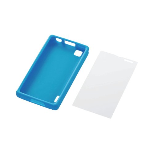 ELECOM au Optimus X IS11LG Silicone Case - Blue for Phone PA-LG11SCBU Protection, Stylus Included, Slim Design